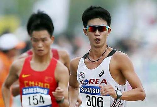 [인천AG] 김현섭, 남자경보20km 동메달