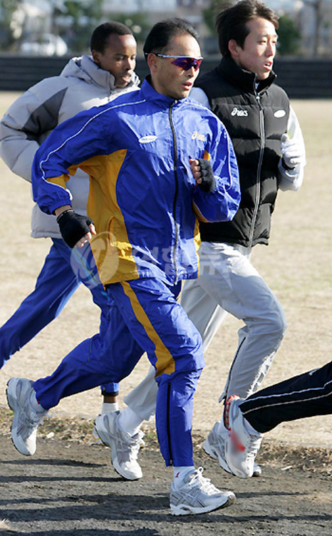 <포토뉴스>일본서 레이스 준비하는 이봉주