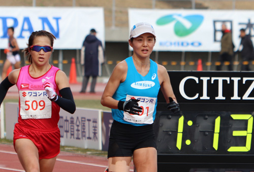 카가와마루가메 국제하프마라톤대회 이숙정, 1시간13분52초 본인최고기록 경신