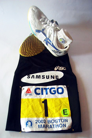 2002년 보스턴마라톤 유니폼 & 신발